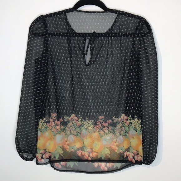 𝅺vintage sheer fruity long sleeve top - Picture 6 of 7